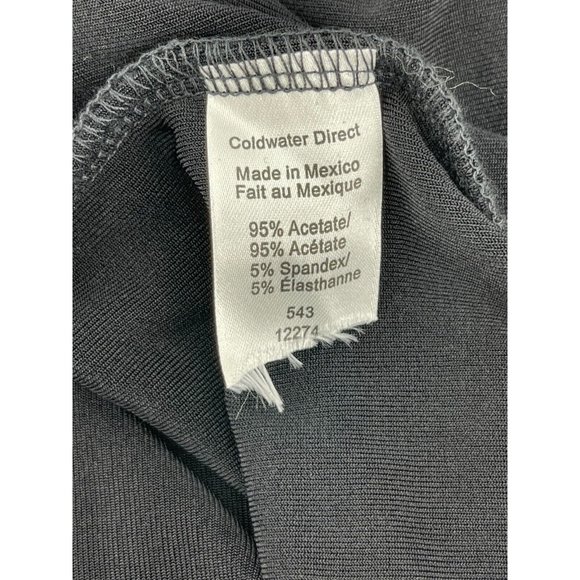 Coldwater Creek Petite Black 3/4 Sleeve Belted Stretch Wrap Dress Size PM - Picture 9 of 14